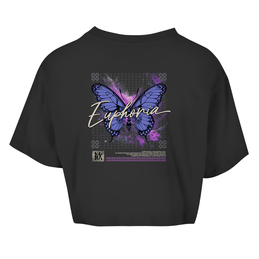 Damen Oversize Crop Top -  Euphoria