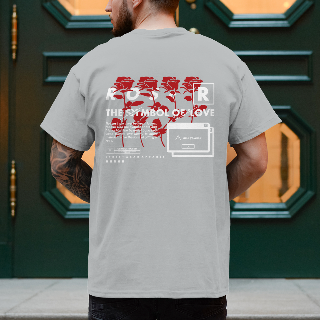 Herren T-Shirt -  Rose