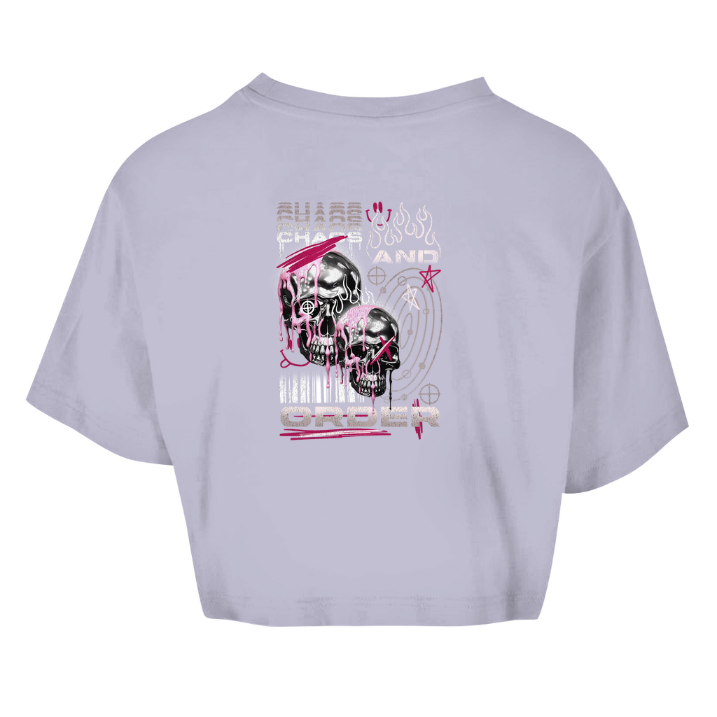 Damen Oversize Crop Top - Chaos