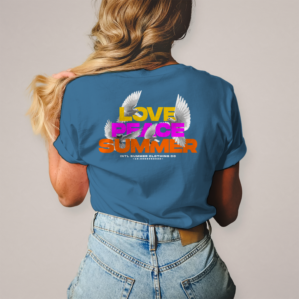 Damen T-Shirt -  Love Peace Summer