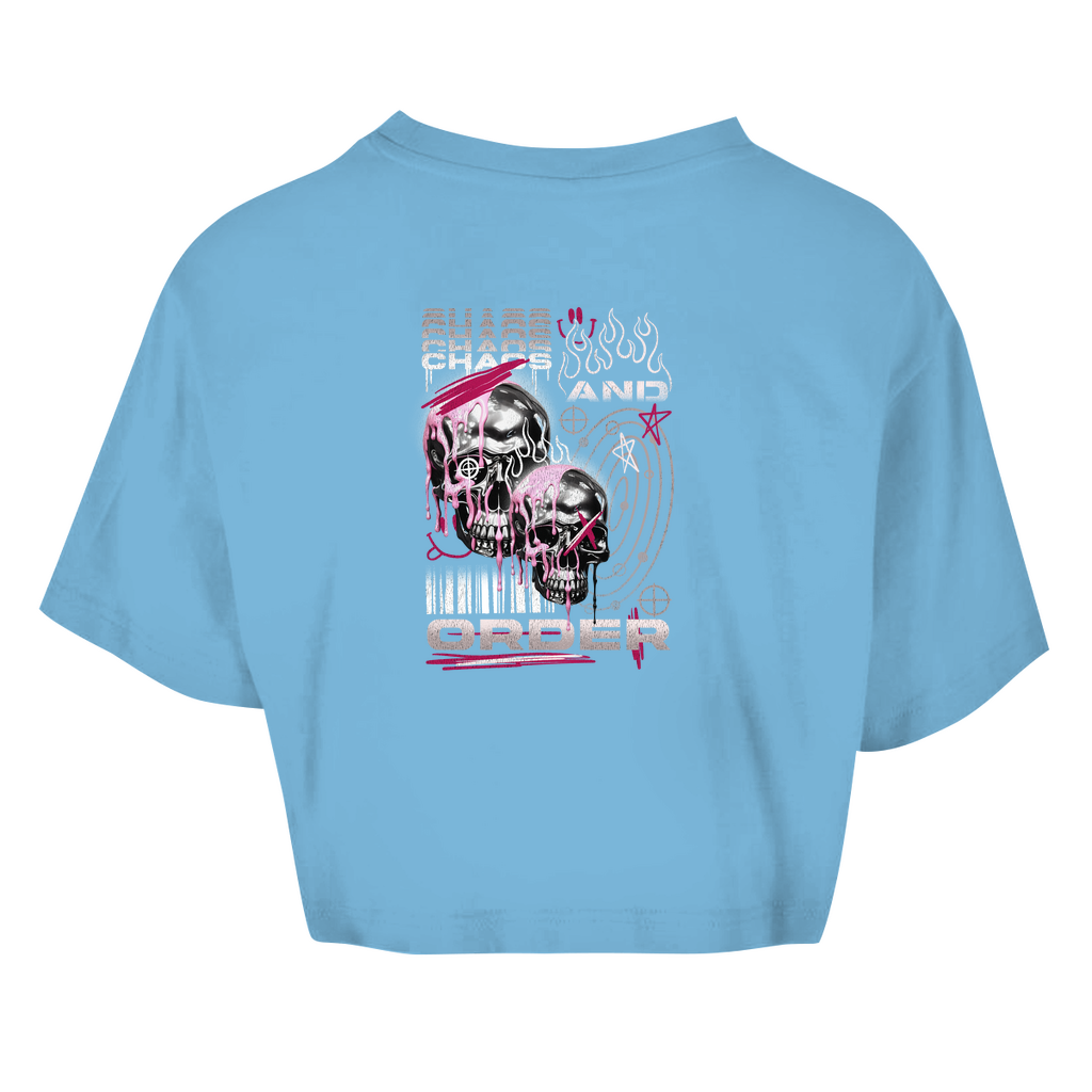 Damen Oversize Crop Top - Chaos