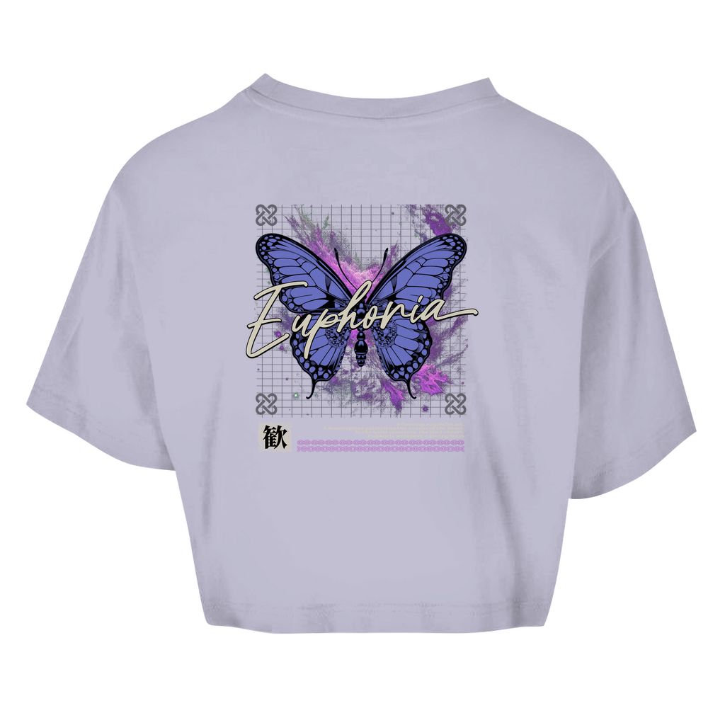 Damen Oversize Crop Top -  Euphoria