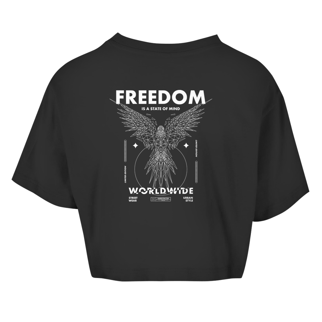 Damen Oversize Crop Top -  Freedom