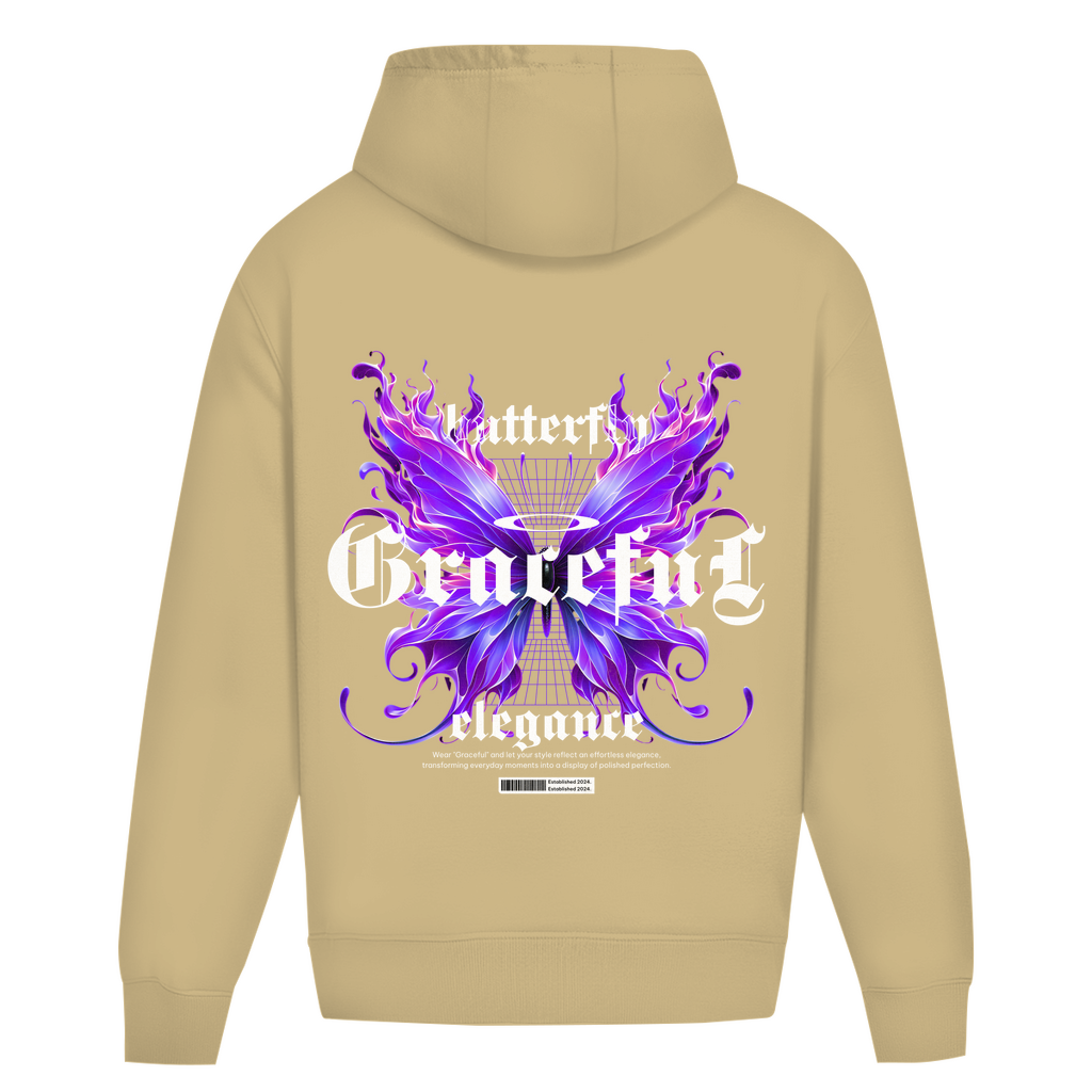 Oversize Hoodie Ohne Kordel Butterfly