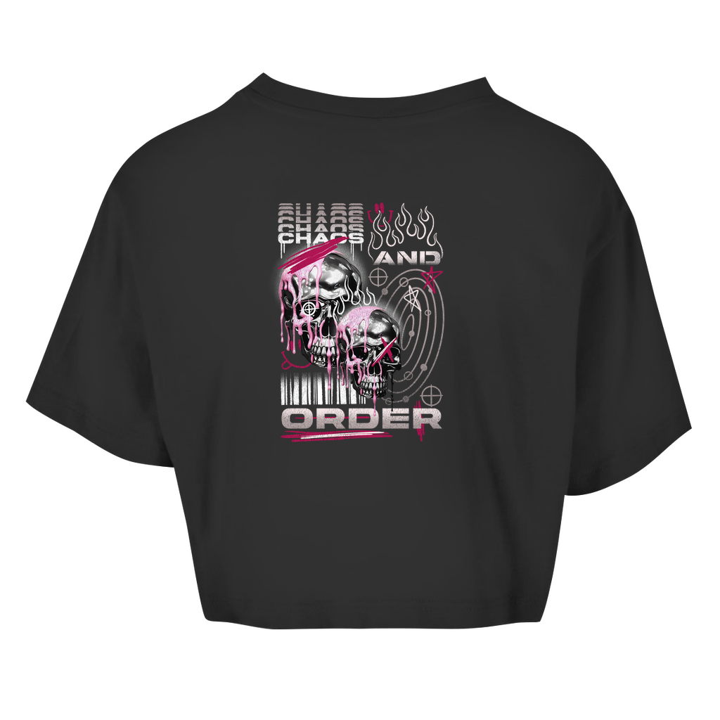 Damen Oversize Crop Top - Chaos