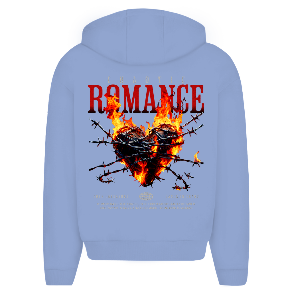 Herren Oversize Zipper Hoodie -  Chaotic Romance