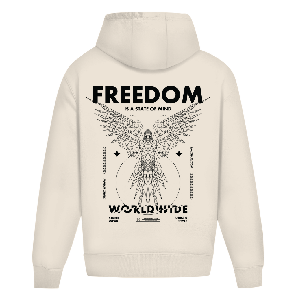 Oversize Hoodie Ohne Kordel -  Freedom