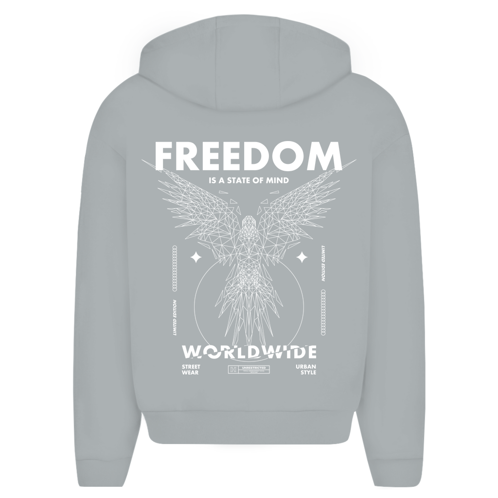 Herren Oversize Zipper Hoodie -  Freedom