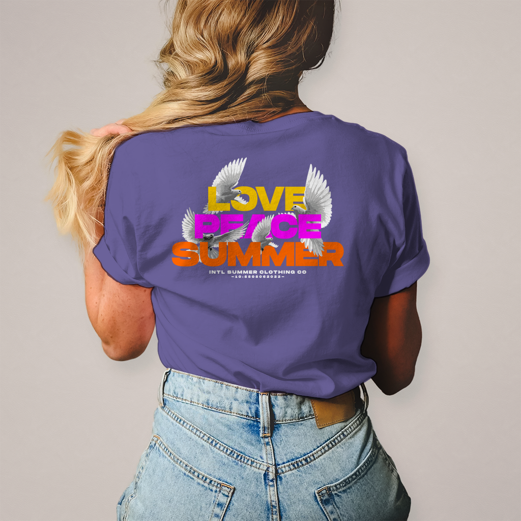 Damen T-Shirt -  Love Peace Summer