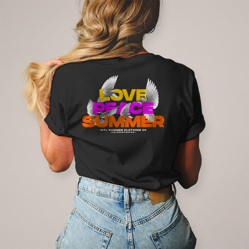 Damen T-Shirt -  Love Peace Summer