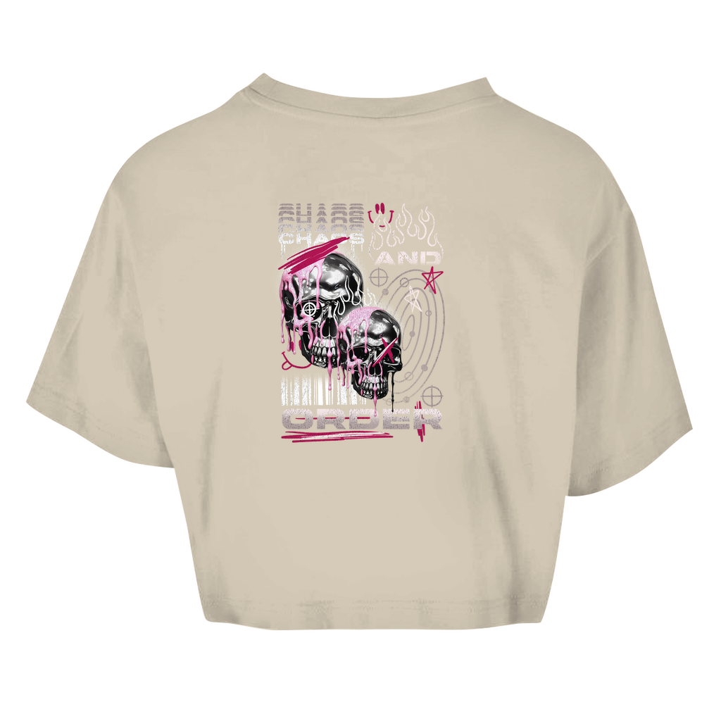 Damen Oversize Crop Top - Chaos
