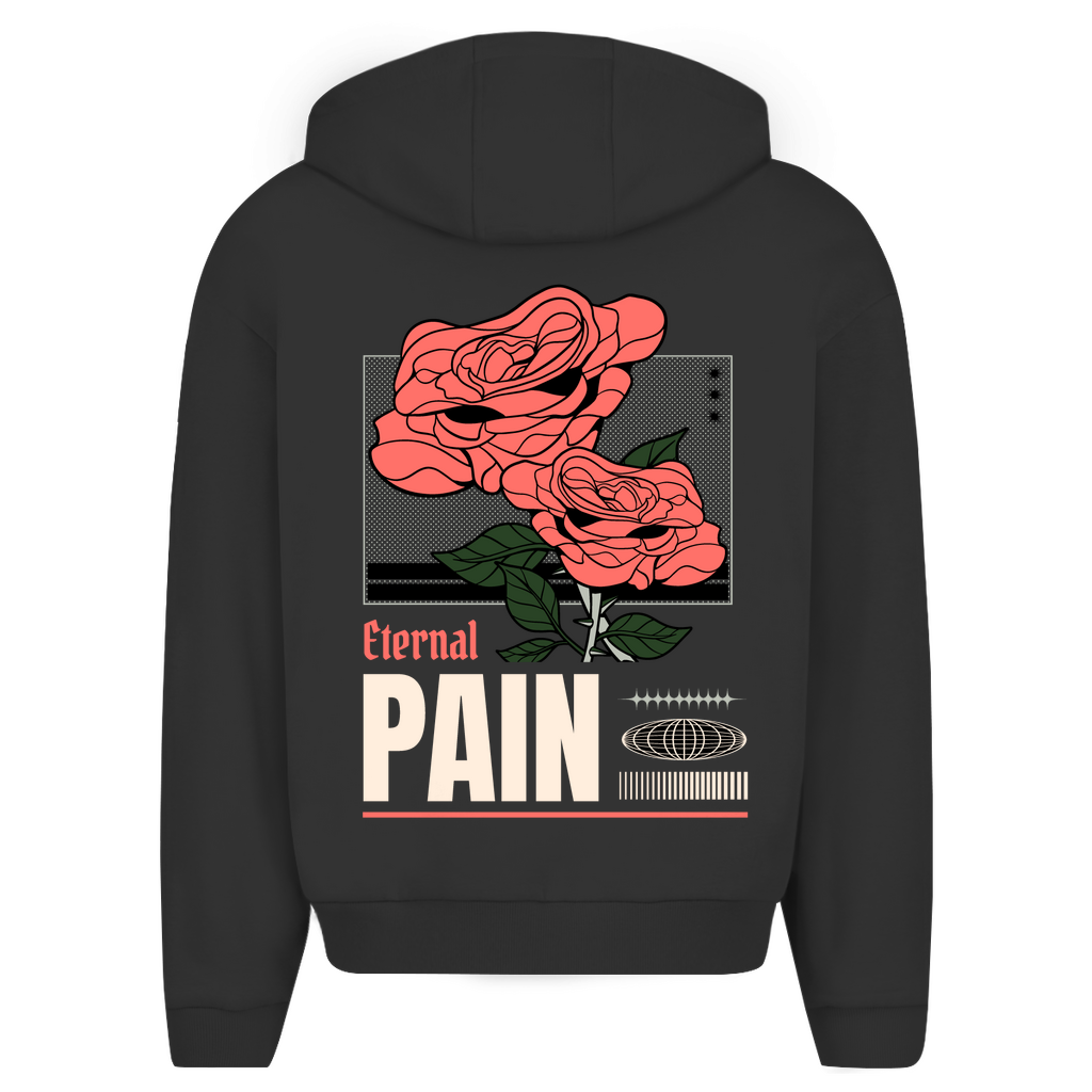Herren Oversize Zipper Hoodie -  PAIN