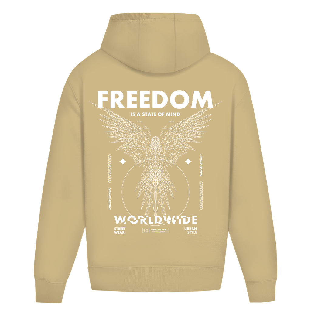 Oversize Hoodie Ohne Kordel -  Freedom