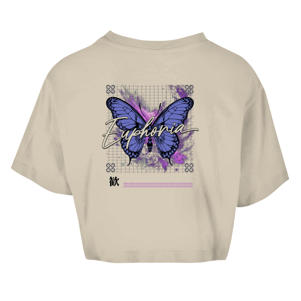 Damen Oversize Crop Top -  Euphoria