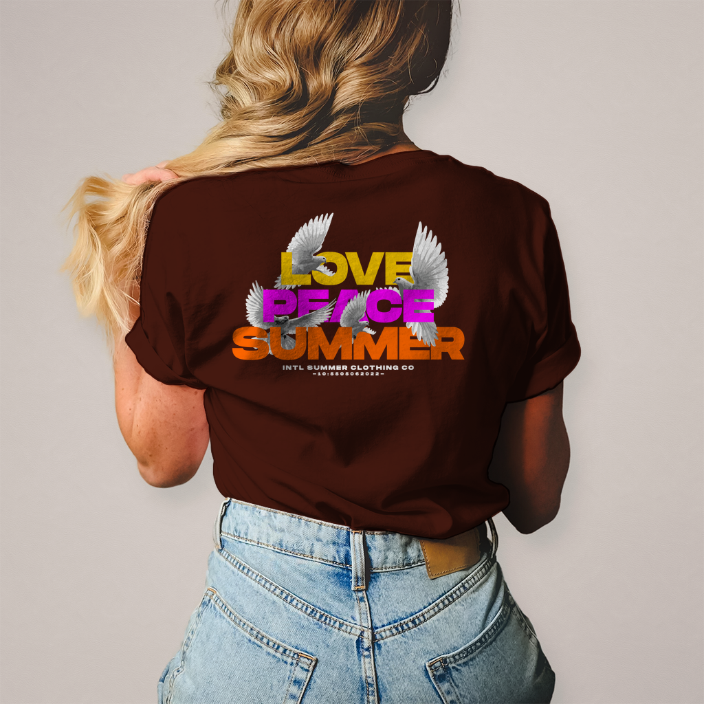 Damen T-Shirt -  Love Peace Summer