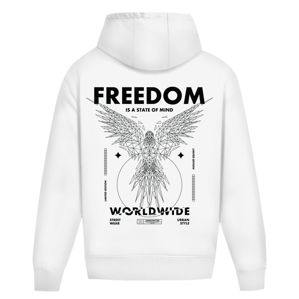 Oversize Hoodie Ohne Kordel -  Freedom