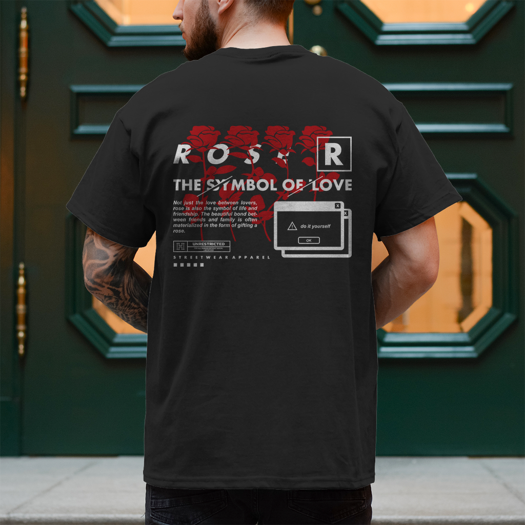Herren T-Shirt -  Rose