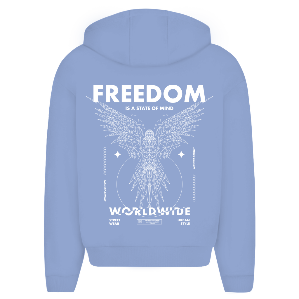 Herren Oversize Zipper Hoodie -  Freedom