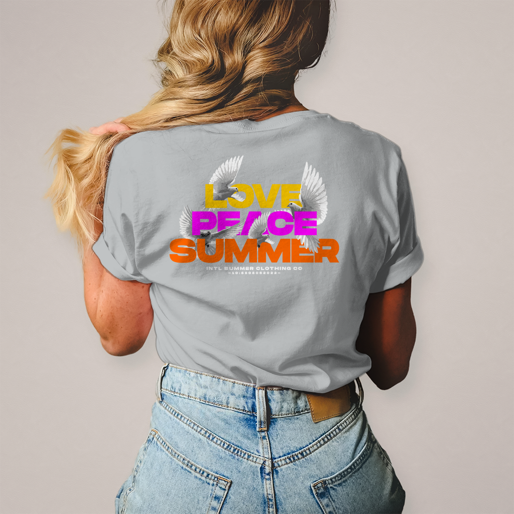 Damen T-Shirt -  Love Peace Summer