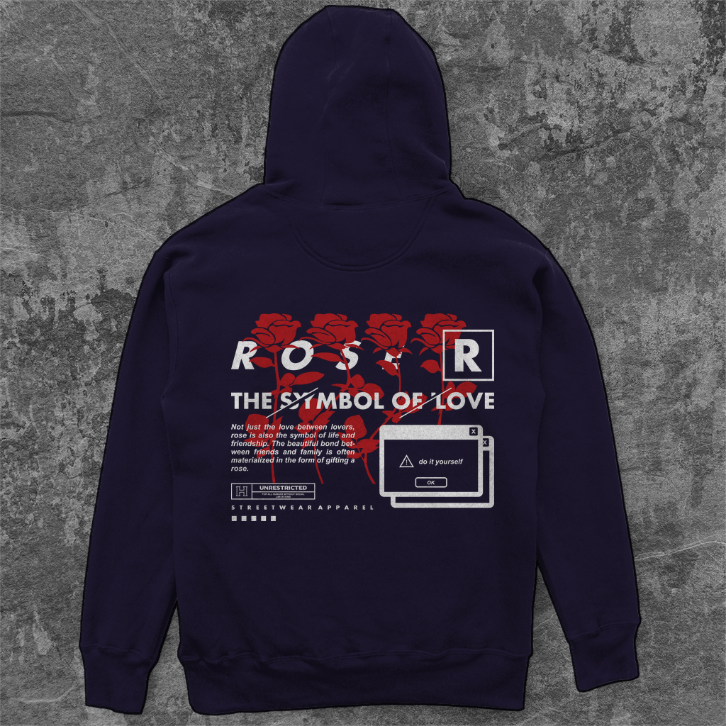 Unisex Oversize Hoodie -  Rose