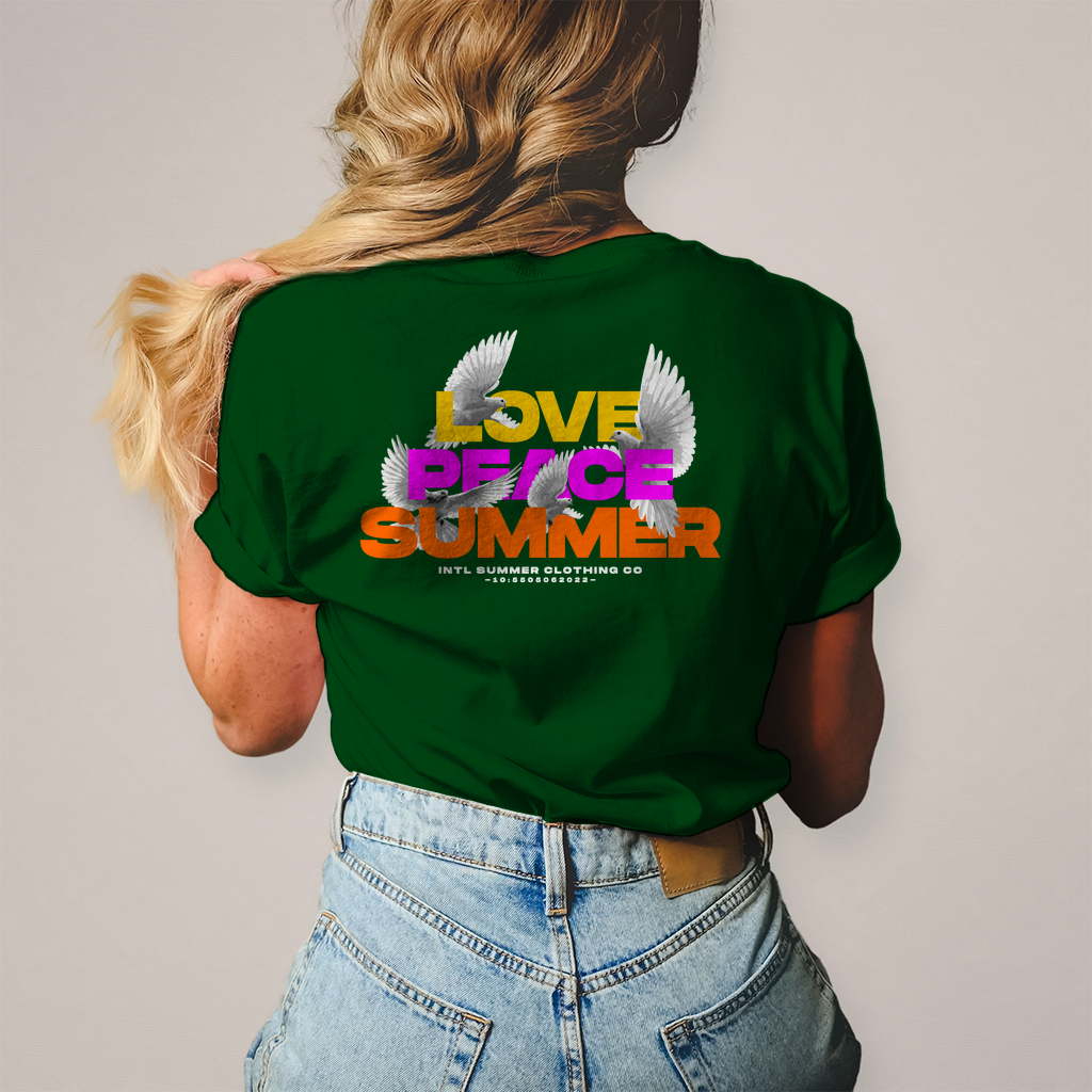 Damen T-Shirt -  Love Peace Summer