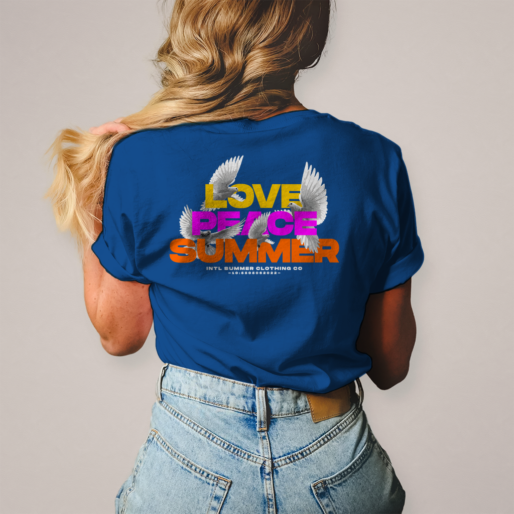 Damen T-Shirt -  Love Peace Summer
