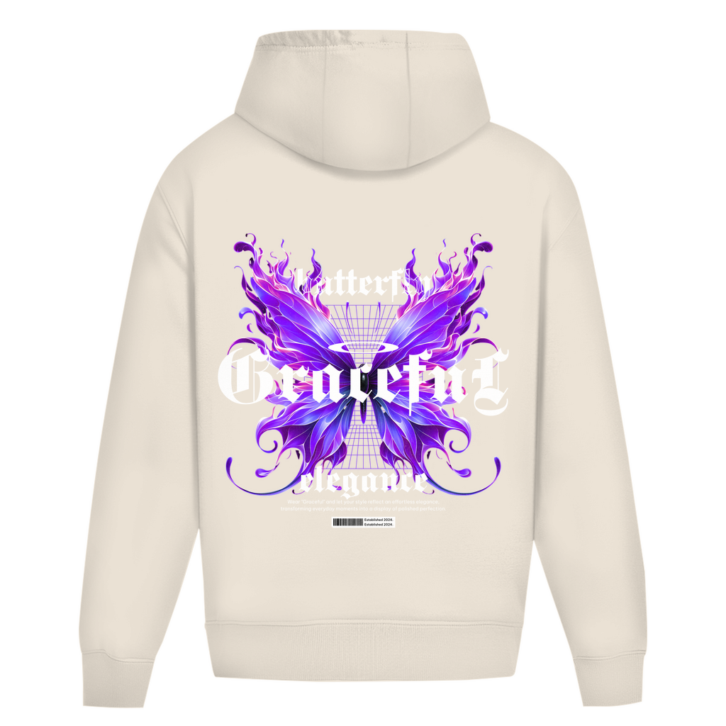 Oversize Hoodie Ohne Kordel Butterfly