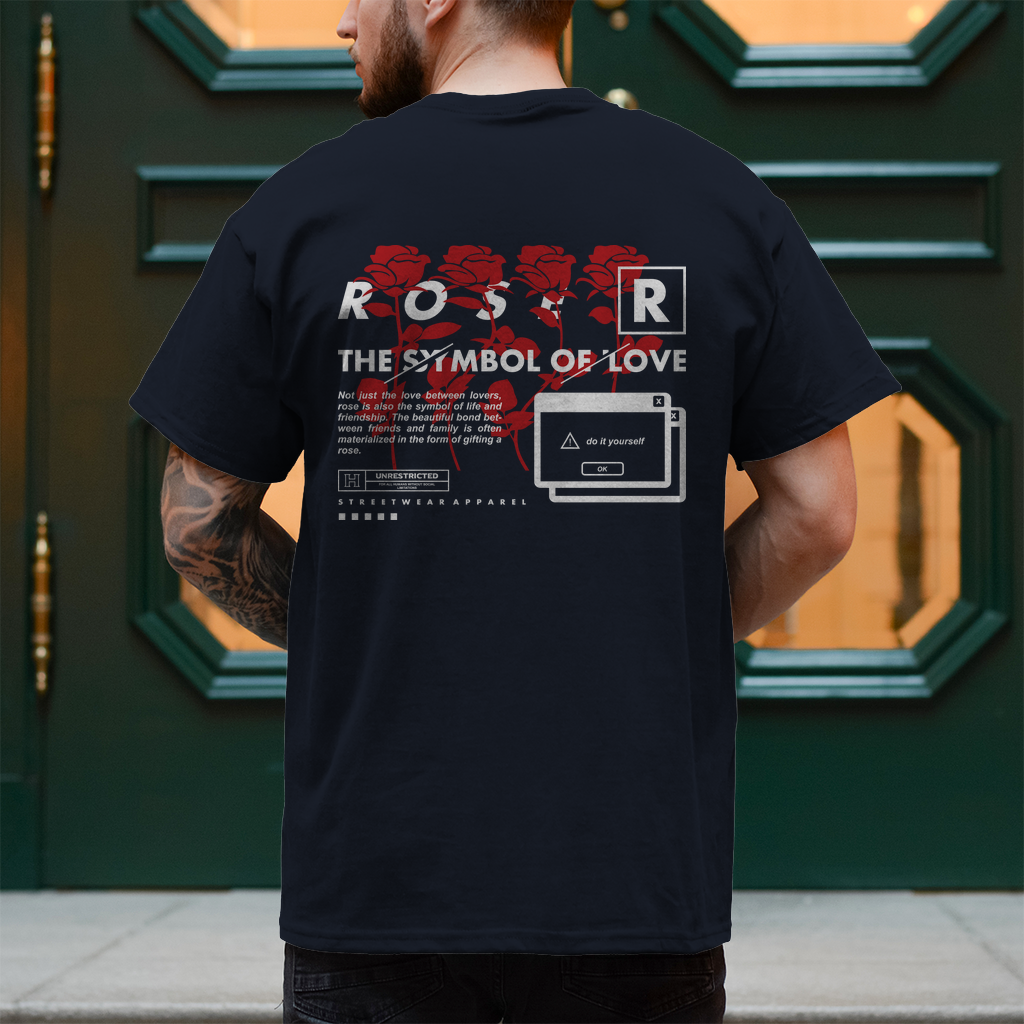 Herren T-Shirt -  Rose
