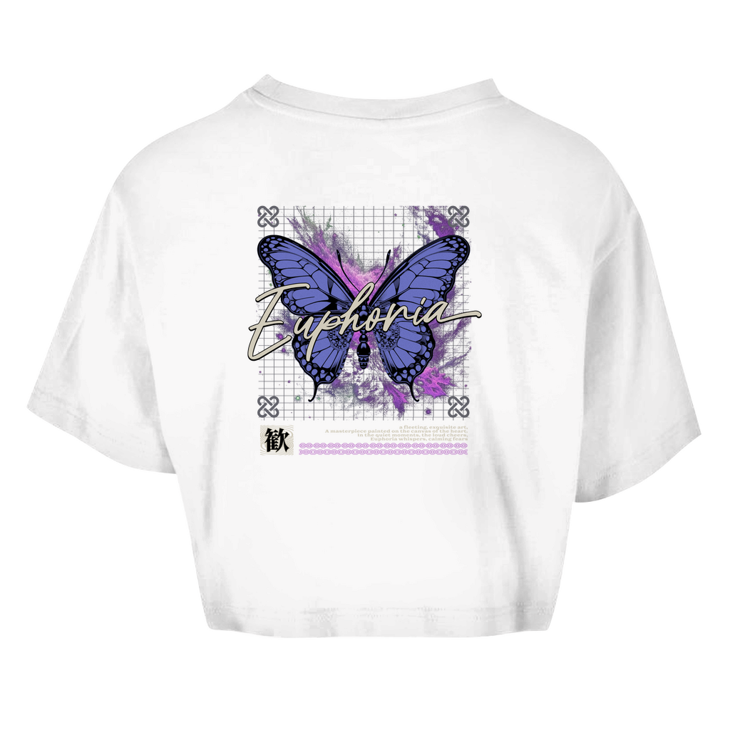 Damen Oversize Crop Top -  Euphoria