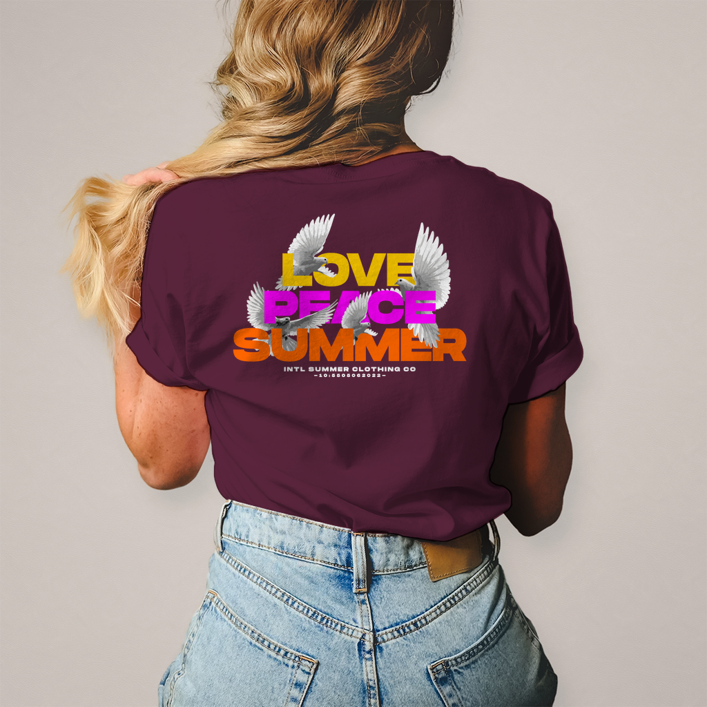 Damen T-Shirt -  Love Peace Summer