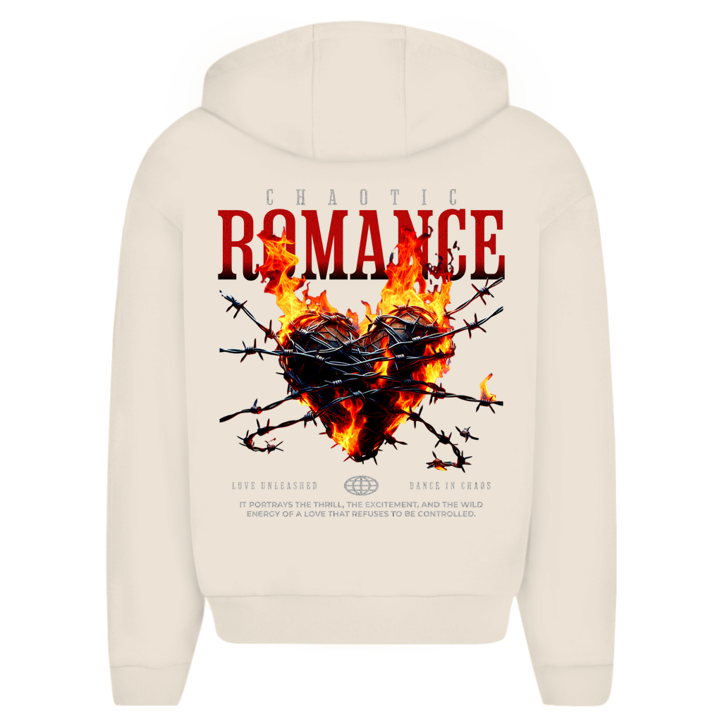 Herren Oversize Zipper Hoodie -  Chaotic Romance