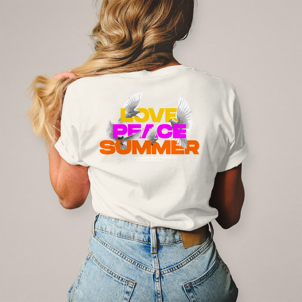 Damen T-Shirt -  Love Peace Summer