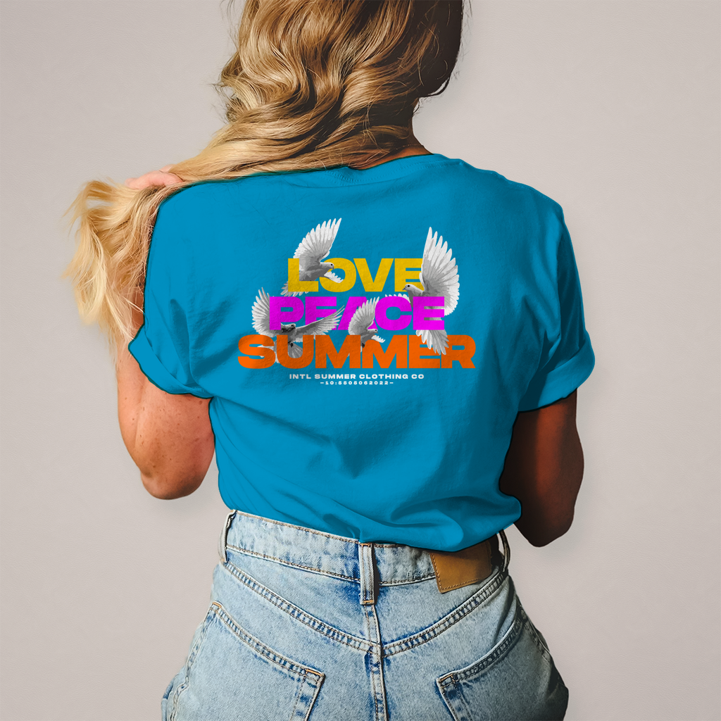 Damen T-Shirt -  Love Peace Summer