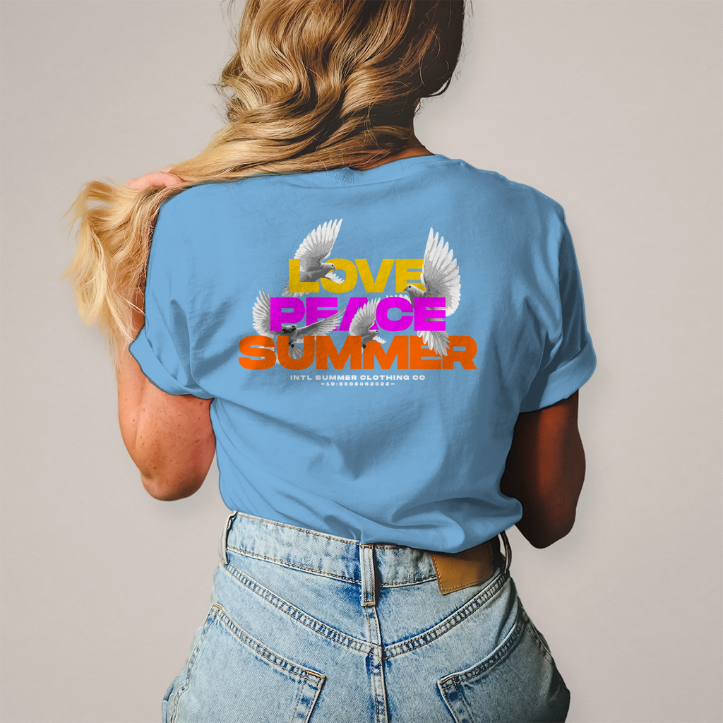 Damen T-Shirt -  Love Peace Summer