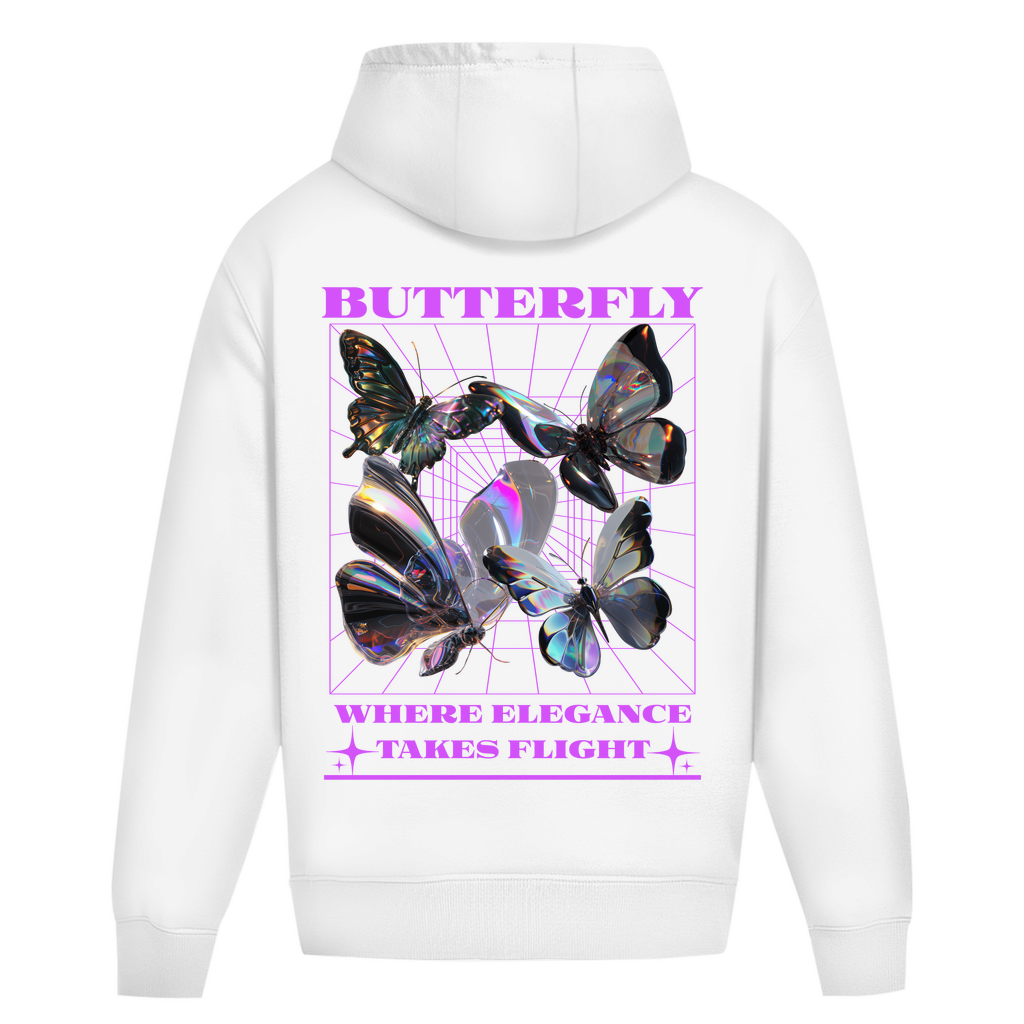 Oversize Hoodie Ohne Kordel - Flutter Wings