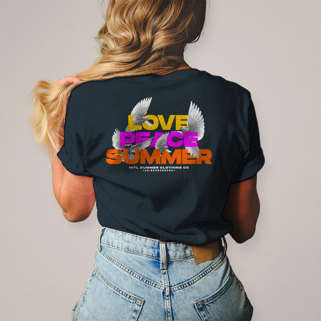 Damen T-Shirt -  Love Peace Summer