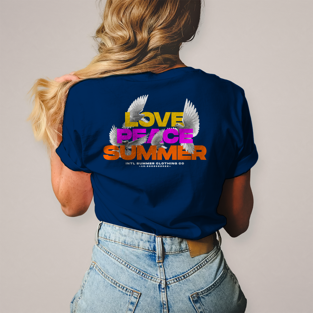 Damen T-Shirt -  Love Peace Summer