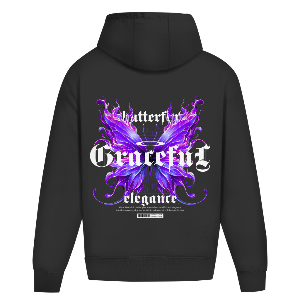 Oversize Hoodie Ohne Kordel Butterfly