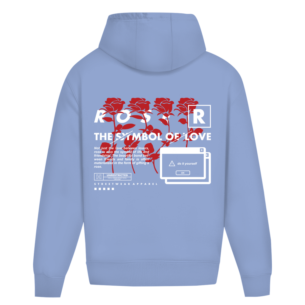 Oversize Hoodie Ohne Kordel -  Rose