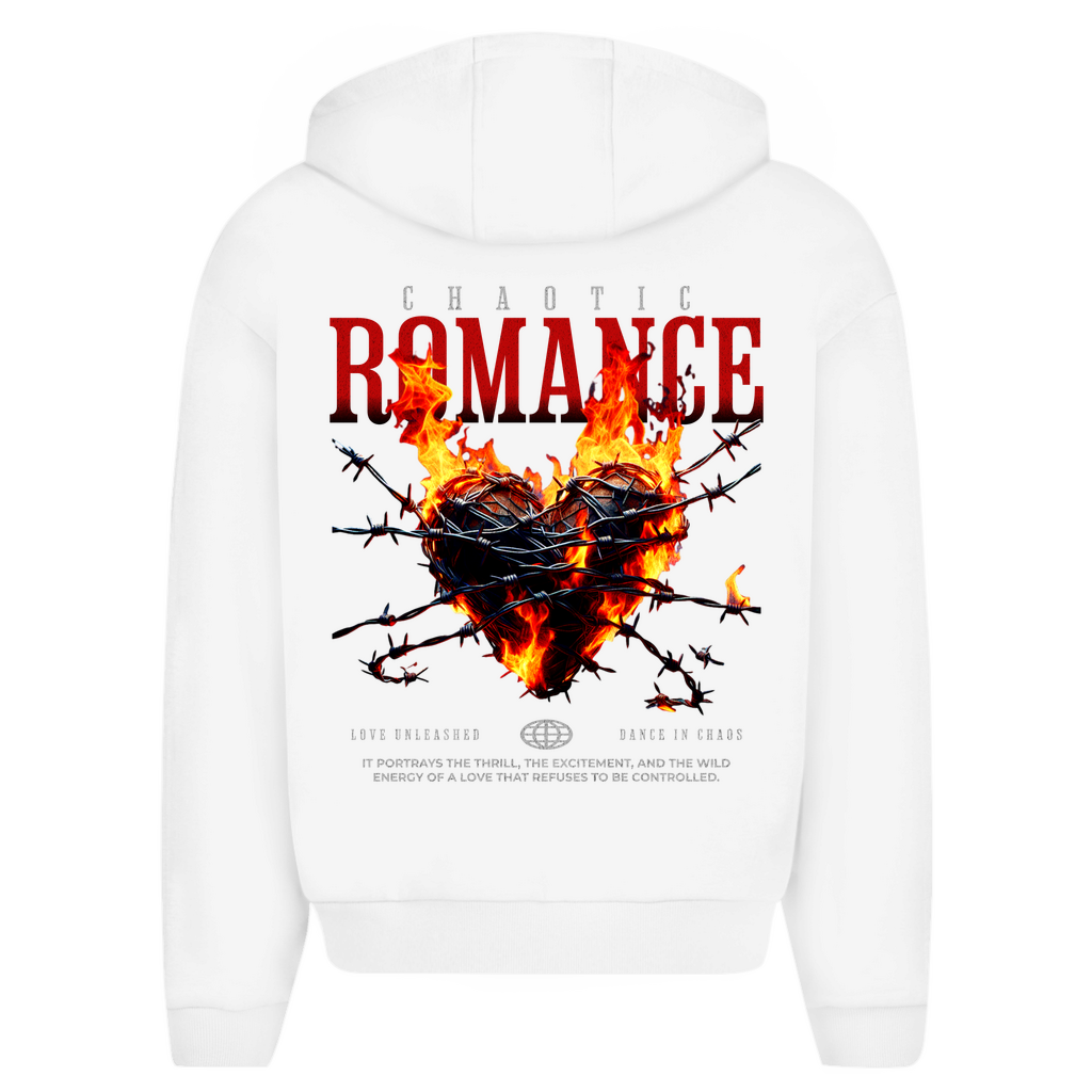 Herren Oversize Zipper Hoodie -  Chaotic Romance