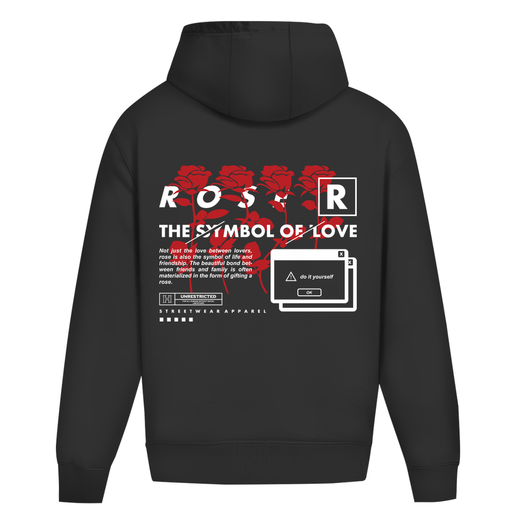 Oversize Hoodie Ohne Kordel -  Rose
