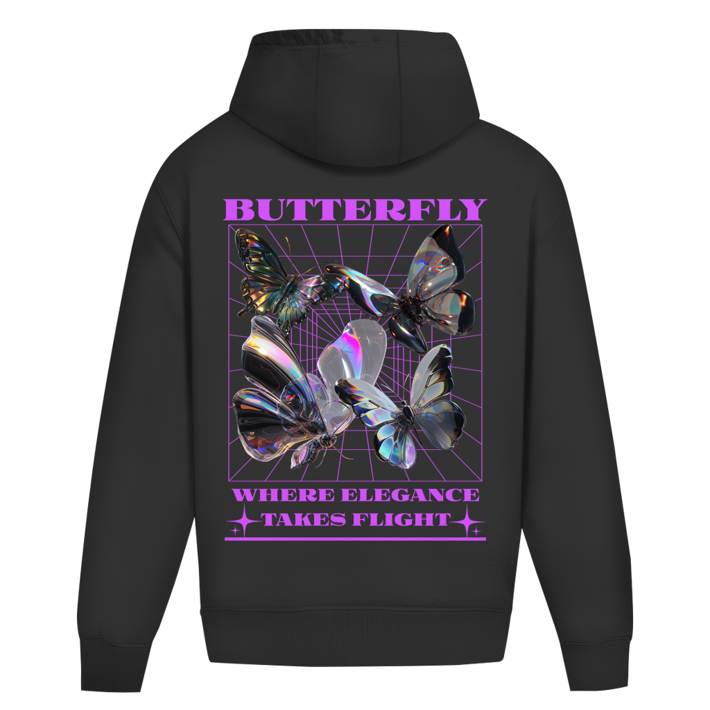 Oversize Hoodie Ohne Kordel - Flutter Wings
