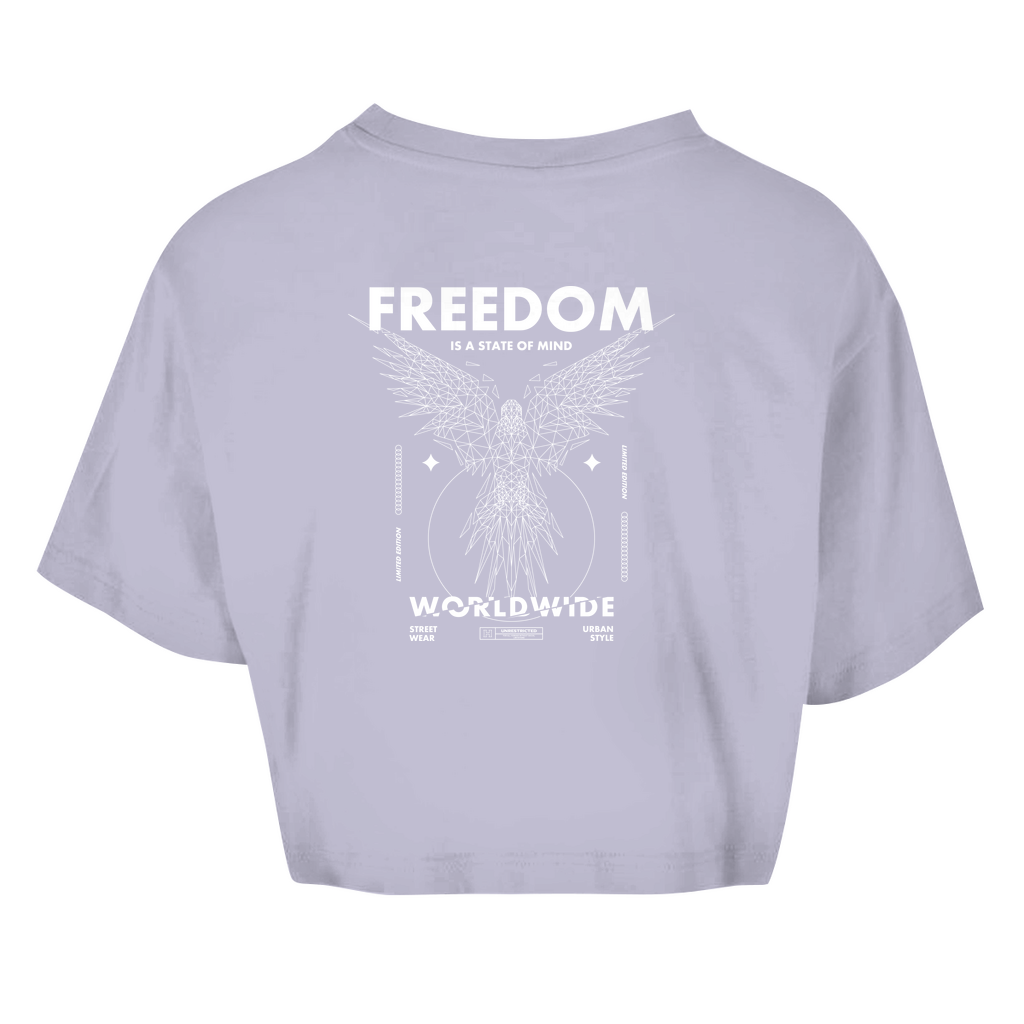 Damen Oversize Crop Top -  Freedom