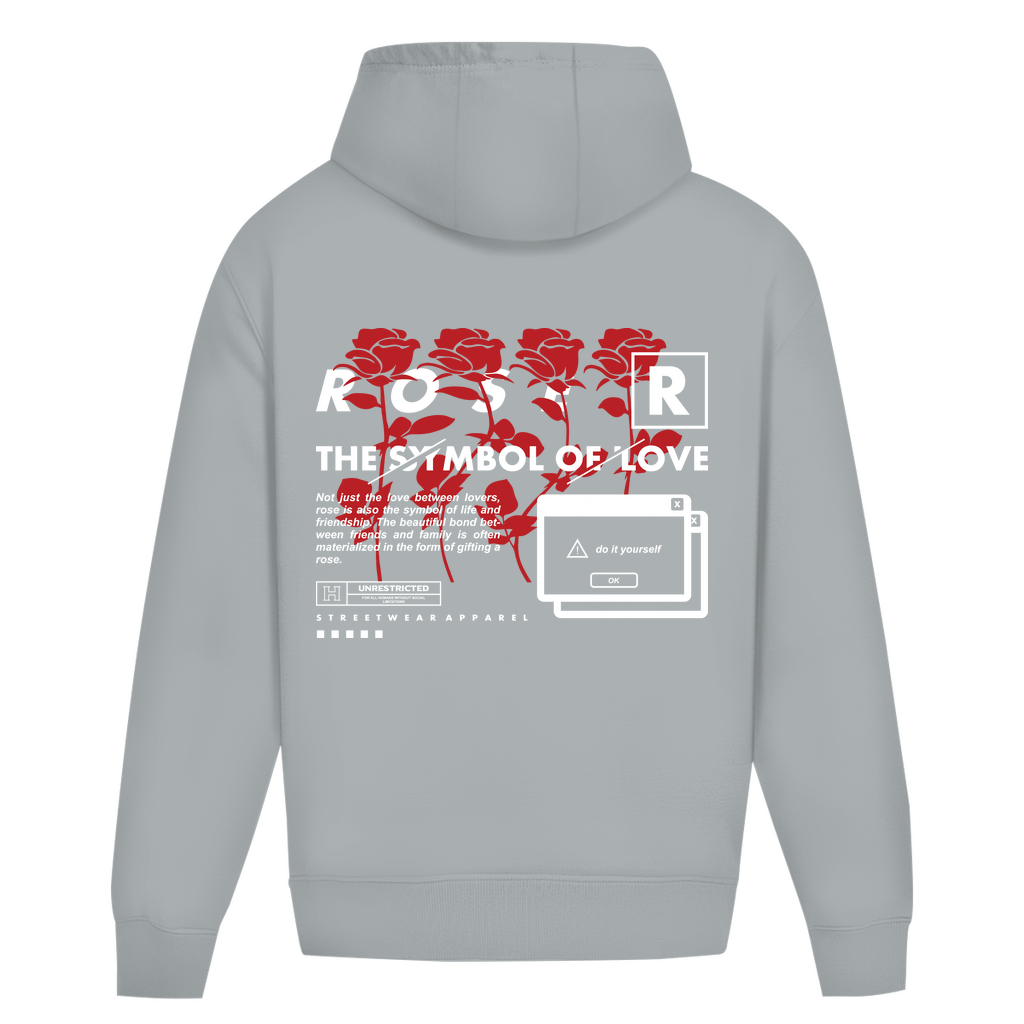 Oversize Hoodie Ohne Kordel -  Rose