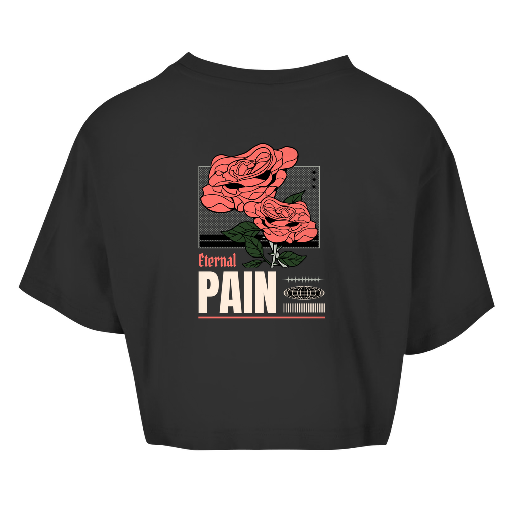 Damen Oversize Crop Top -  PAIN