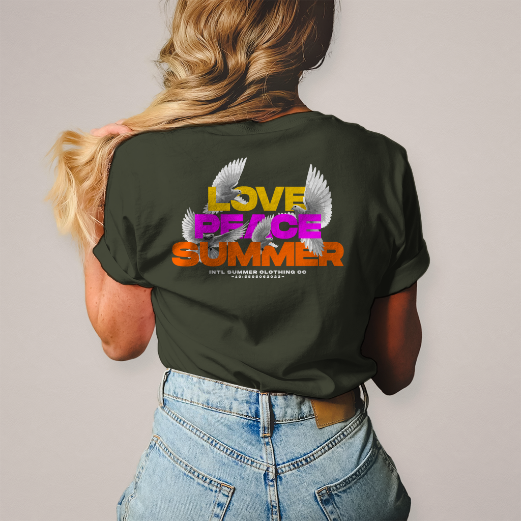 Damen T-Shirt -  Love Peace Summer