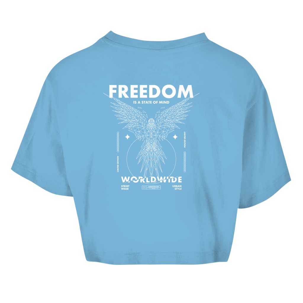 Damen Oversize Crop Top -  Freedom